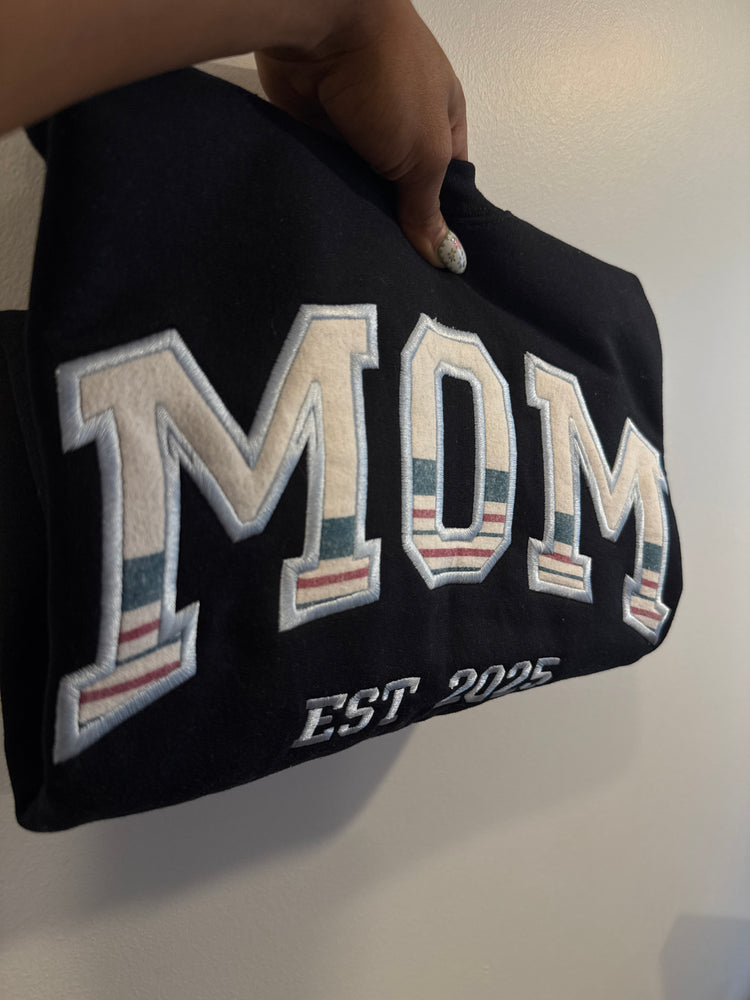 Baby Blanket Embroidered Crewneck - MAMA Keepsake Sweatshirt