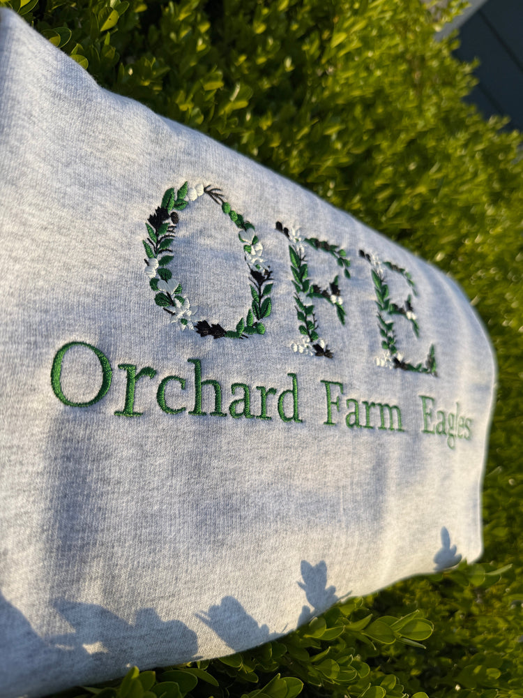 OFE Orchard Farm Eagles Embroidered Sweatshirt – Floral School Spirit Wear