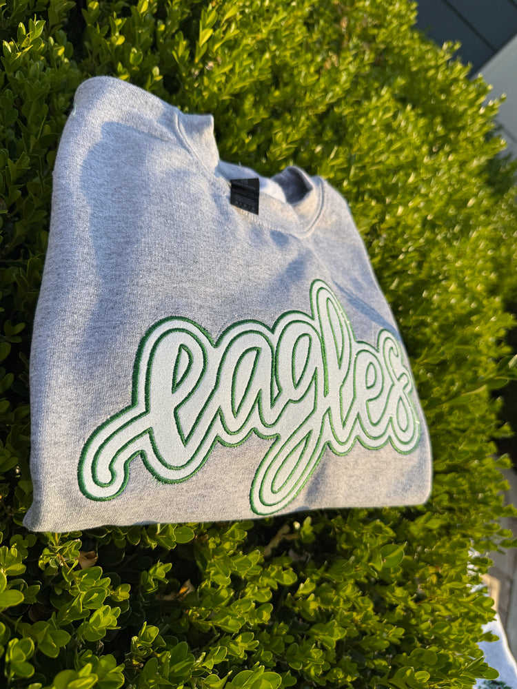 OFE Orchard Farm Eagles Glitter Vinyl Sweatshirt – Bold & Sparkly School Spirit Wear