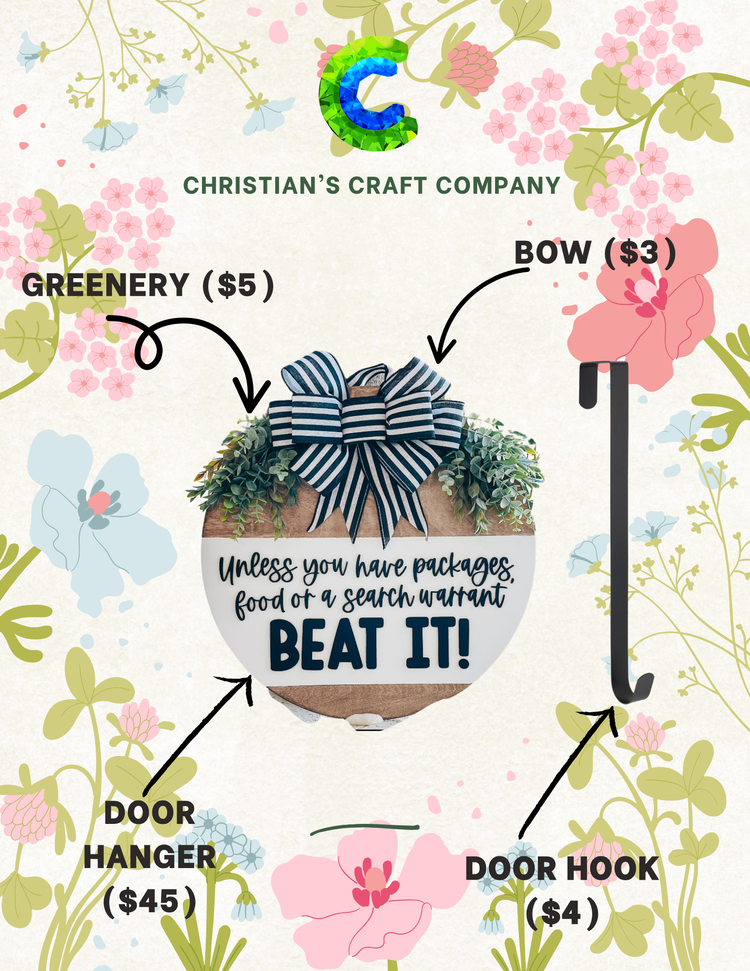 Sip & Paint Door Hanger Event Ticket