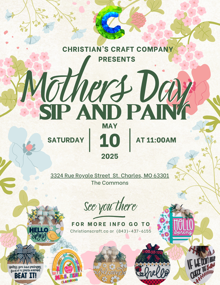 Sip & Paint Door Hanger Event Ticket