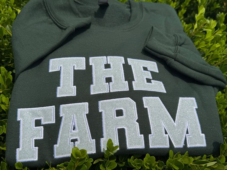 THE FARM Glitter Appliqué Sweatshirt