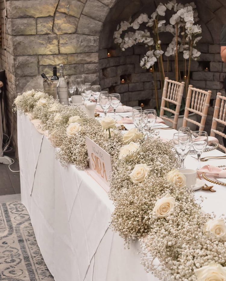 Mr. and Mrs. Acrylic Head Table Sign