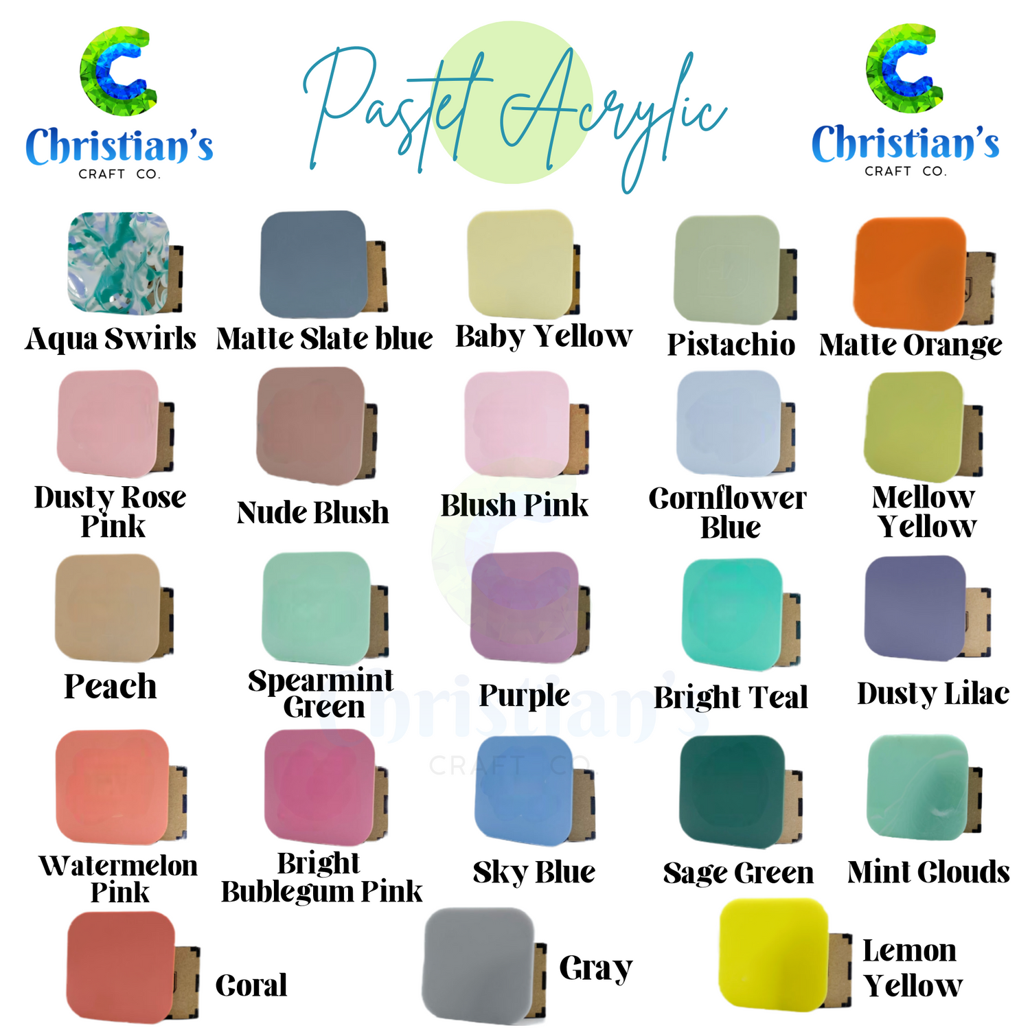 Cake Flavors Acrylic Sign