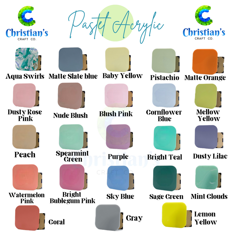 Cake Flavors Acrylic Sign