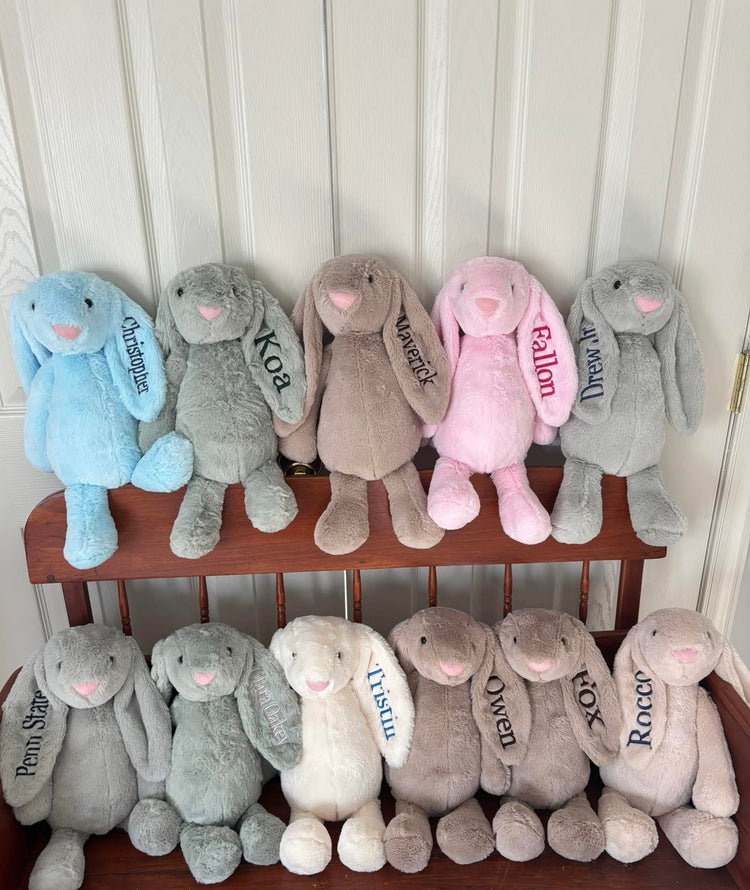 Embroidered Stuffed Bunny