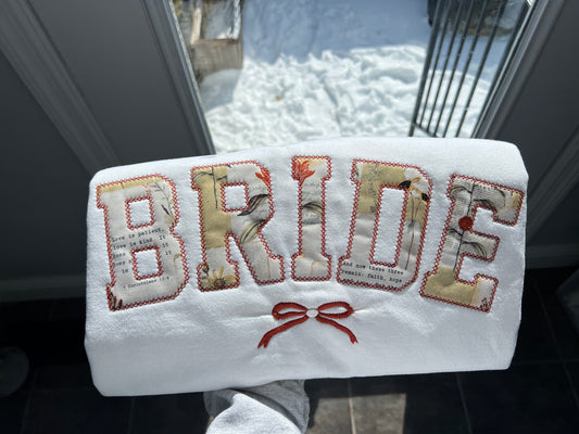 Vintage Bride Embroidered Sweatshirt