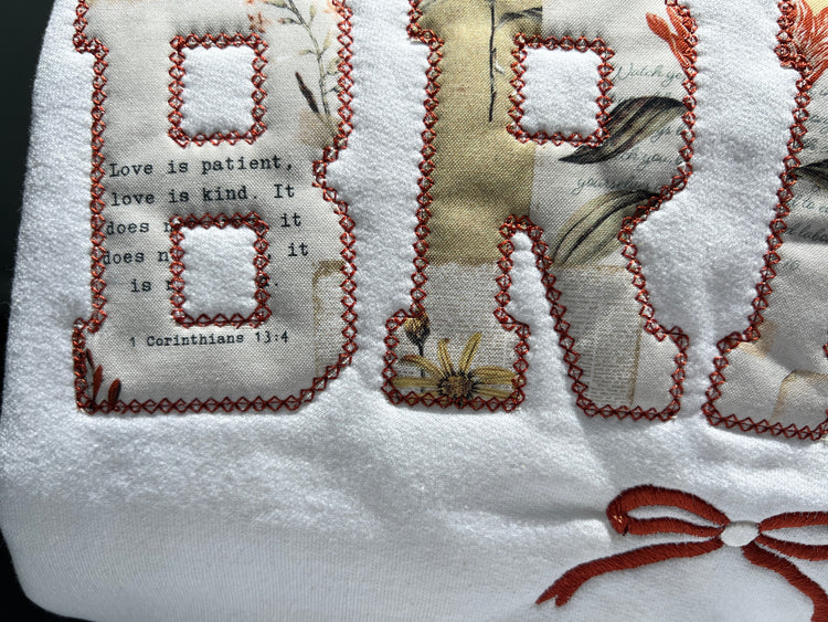 Vintage Bride Embroidered Sweatshirt