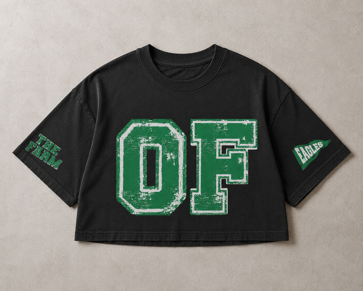 Orchard Farm Eagles Cropped Tee