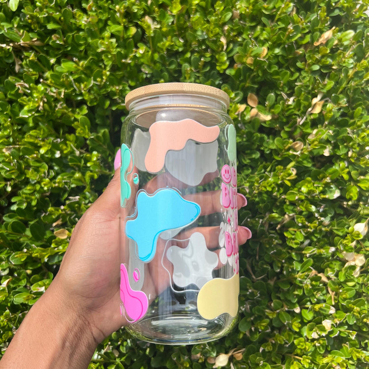 Pastel Mental Breakdown Tumbler Cup | Bad Bitches Have Bad Days Too| Positive Funny Affirmation Glass| Empowering Drink ware| Beer Can Libby