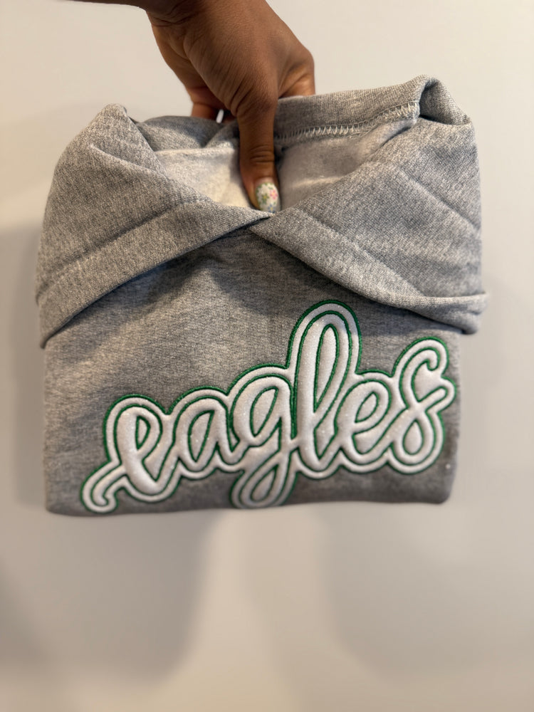 OFE Orchard Farm Eagles Glitter Vinyl Sweatshirt – Bold & Sparkly School Spirit Wear
