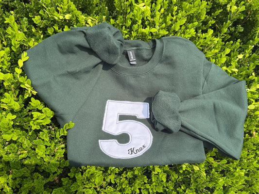 Varsity Number Appliqué Sweatshirt