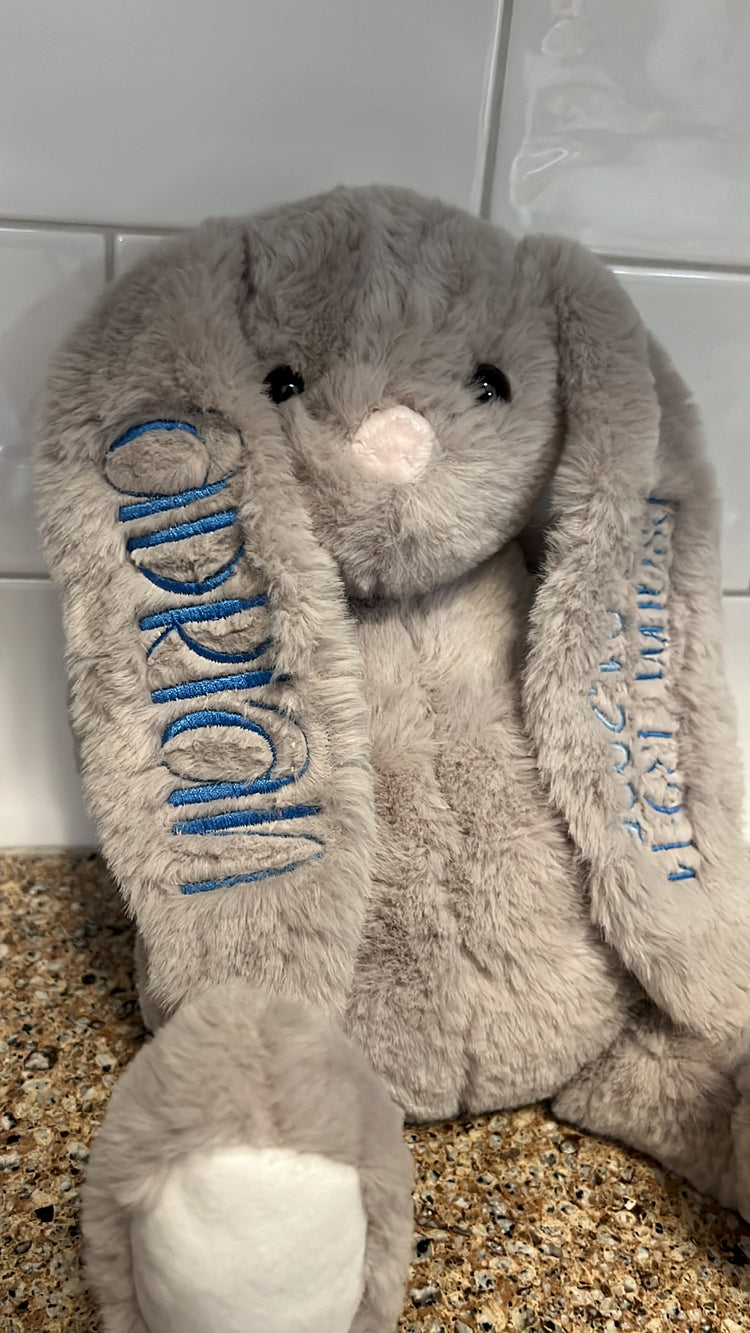 Embroidered Stuffed Bunny