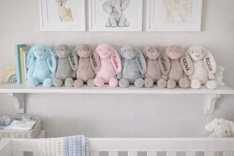 Embroidered Stuffed Bunny