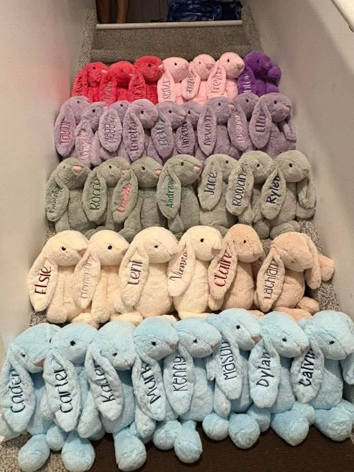 Embroidered Stuffed Bunny