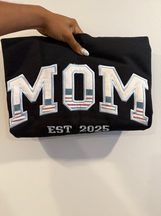 Baby Blanket Embroidered Crewneck - MAMA Keepsake Sweatshirt