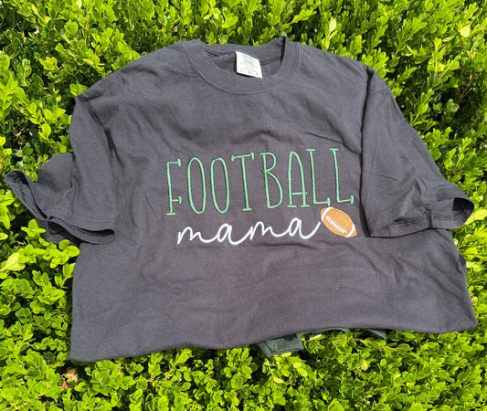 Football Mama Embroidered T-shirt
