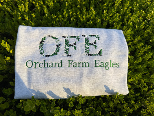 OFE Orchard Farm Eagles Embroidered Sweatshirt – Floral School Spirit Wear