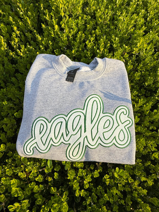 OFE Orchard Farm Eagles Glitter Vinyl Sweatshirt – Bold & Sparkly School Spirit Wear