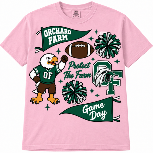 Protect the Farm T-shirt with pennant flag and eagle