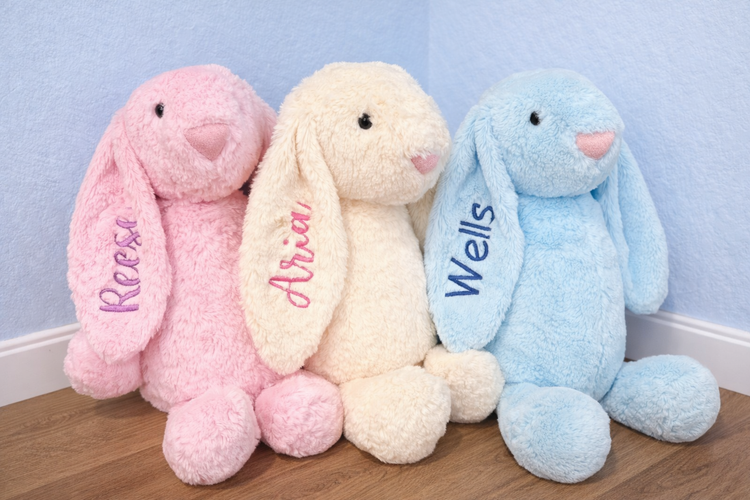 Embroidered Stuffed Bunny