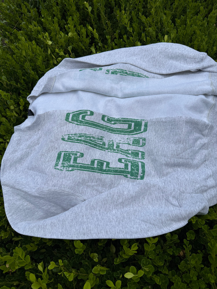 EAGLES Sweatshirt Cardigan: Split Crew, Raw Edge, Sport