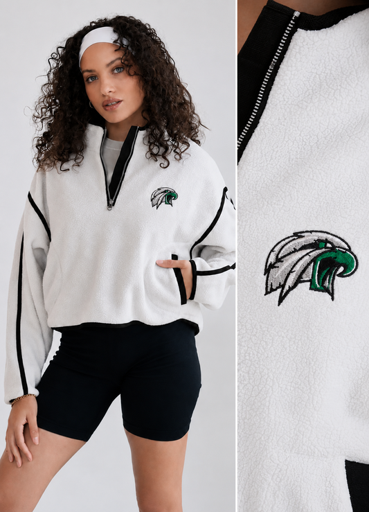 Eagles Embroidered Sherpa Quarter Zip - PRE-ORDER