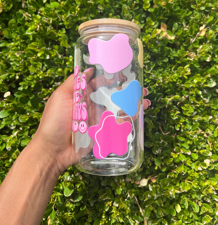 Pastel Mental Breakdown Tumbler Cup | Bad Bitches Have Bad Days Too| Positive Funny Affirmation Glass| Empowering Drink ware| Beer Can Libby