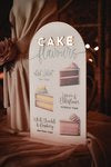 Cake Flavors Acrylic Sign
