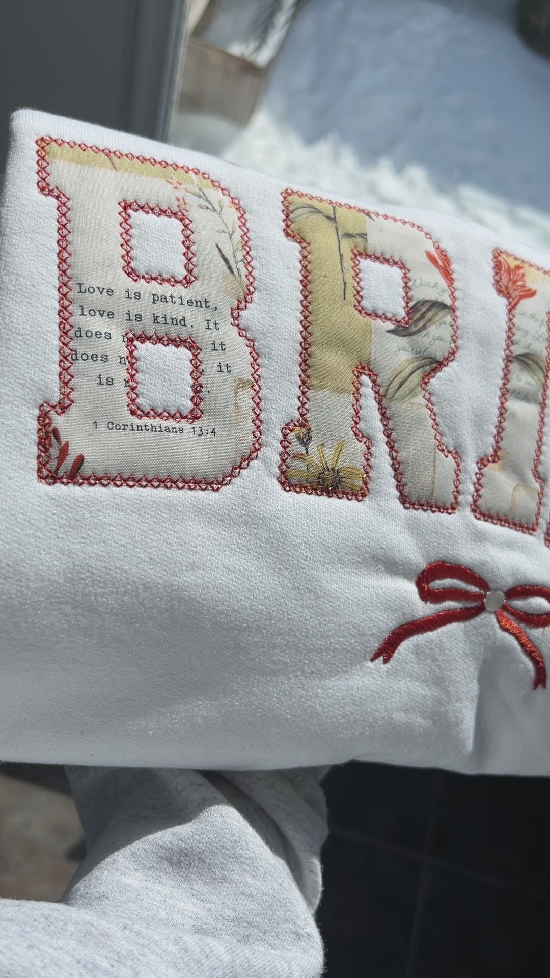 Vintage Bride Embroidered Sweatshirt