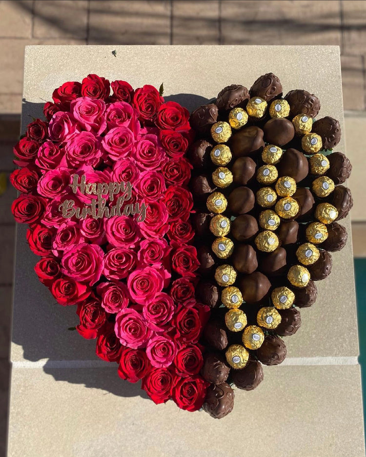 The Heart Box (chocolate covered strawberries)