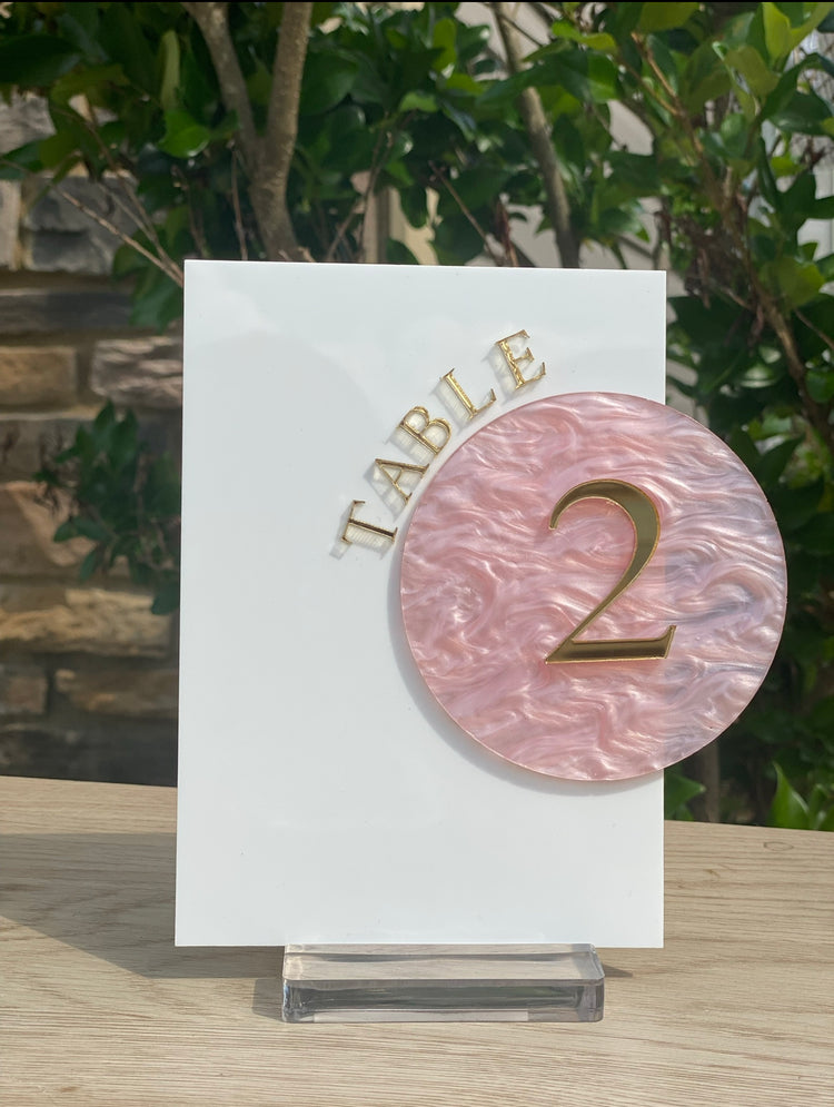 Acrylic Table Numbers